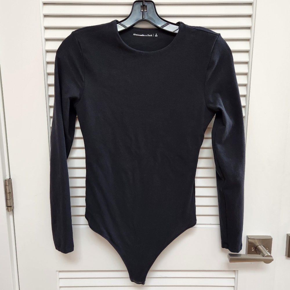 Two Abercrombie Soft Matte Seamless Long-Sleeve Crew Bodysuits - NWOT